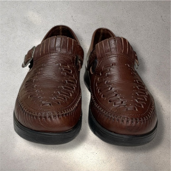 Vintage Dexter Walk Mocs Leather Mules Clogs Comfort USA Boho - Picture 4 of 10